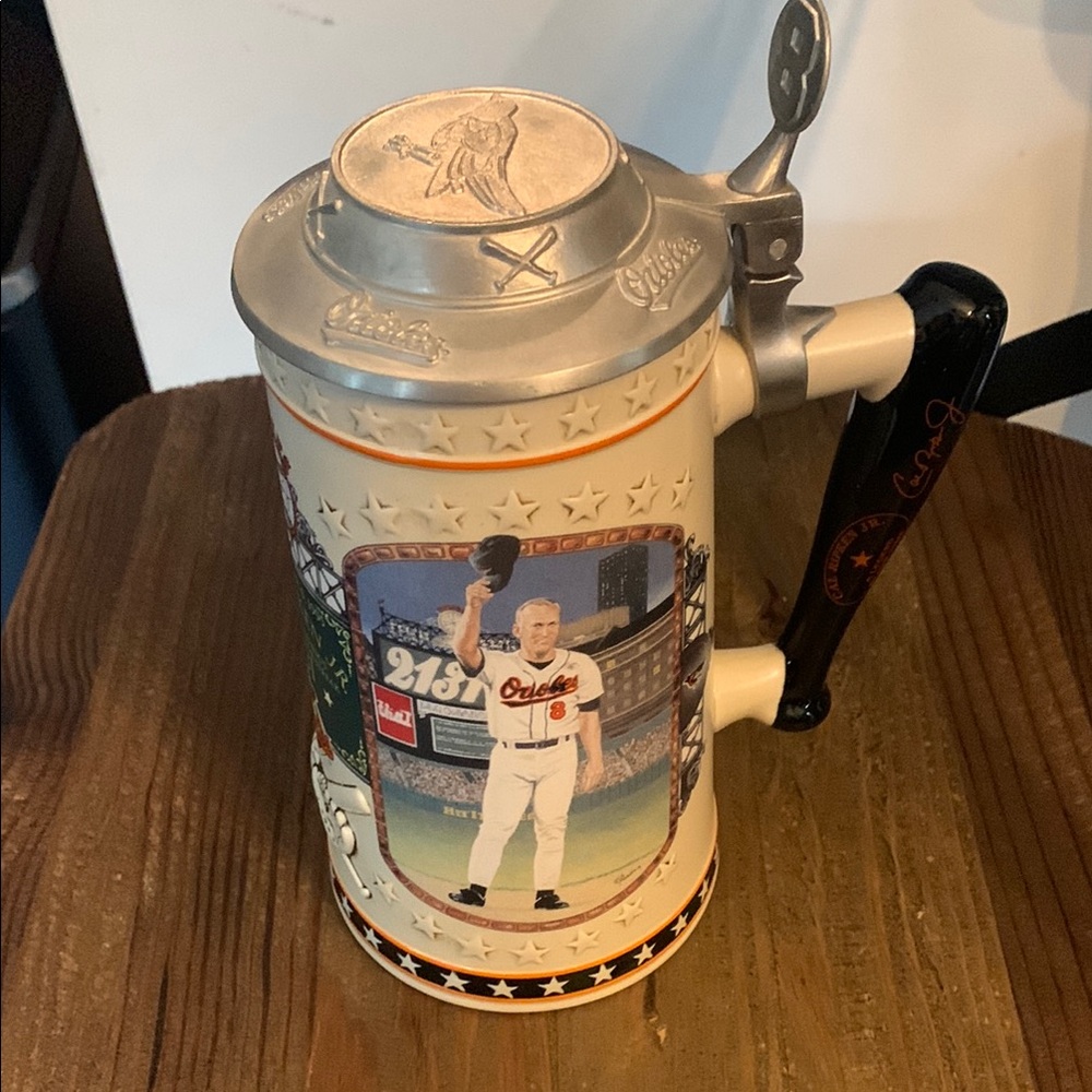 Cal Ripken Jr. Ceramic Baseball Themed Beer Stein.  “A League Of His Own”